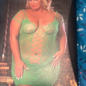 Green Lace Women Intimate Dress